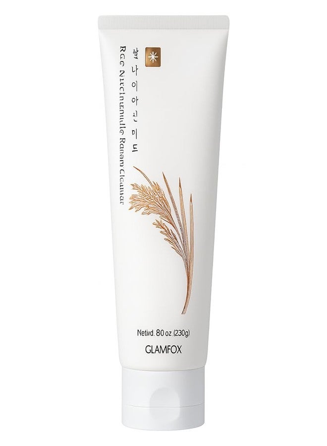 Glamfox Rice Niacinamide Foam Cleanser, Hydrating & Brightening Face Wash, Alcohol-Free, with Rice Bran Water & Ferment - Image 1